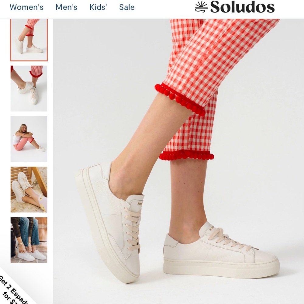 Soludos leather the Ibiza platform runners shoes women’s 6.5